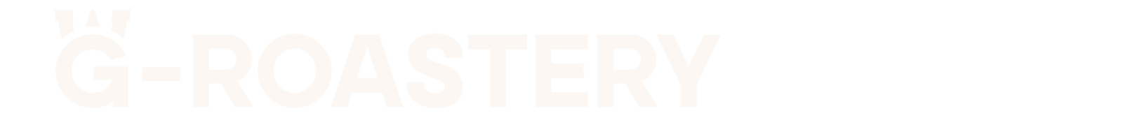 G-Roastery logo, sade ve şık.