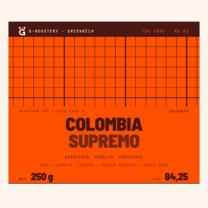 Greenwich Coffee Colombia Supremo kahve paketi, taze ve kaliteli.